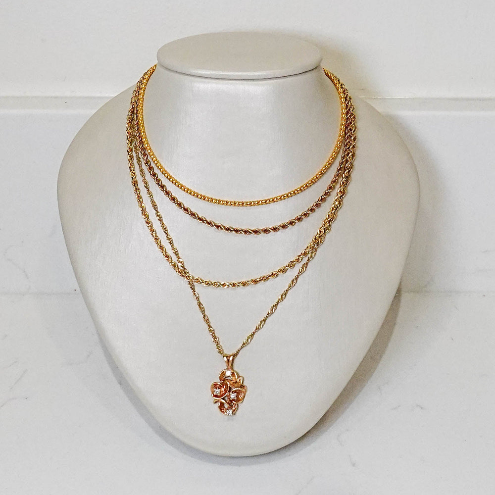 Rope Chain with Diamond Nugget Pendant - Acadian Estates & Customnecklace