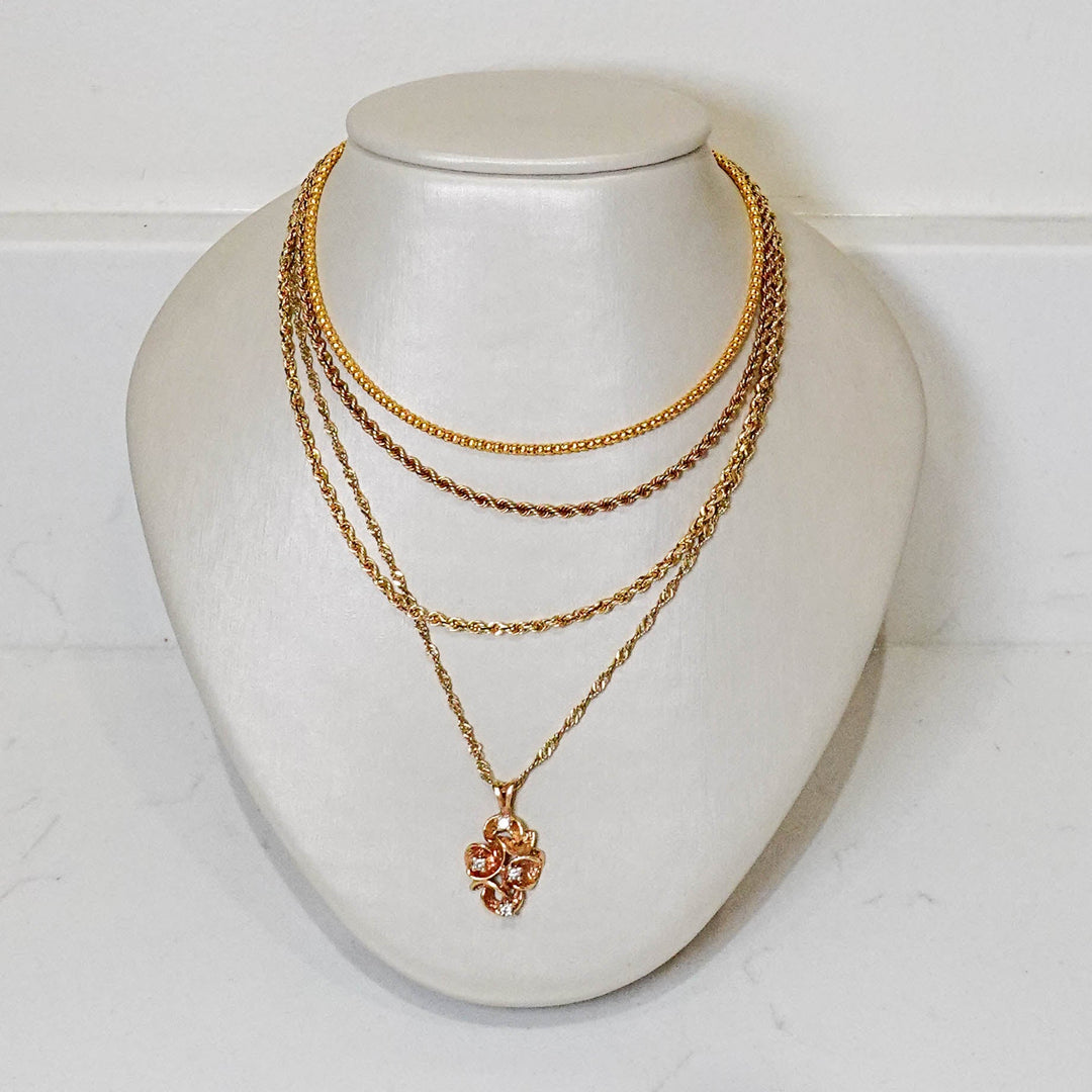 Rope Chain with Diamond Nugget Pendant - Acadian Estates &amp; Customnecklace