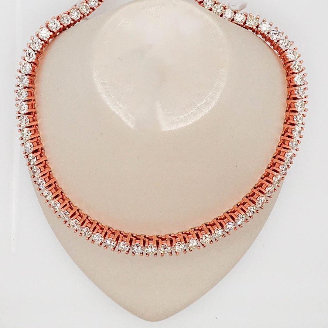Rose Gold Diamond Line Necklace - Acadian Estates & Customnecklace