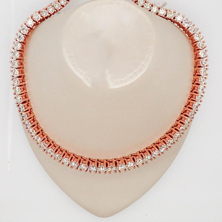 Rose Gold Diamond Line Necklace - Acadian Estates &amp; Customnecklace