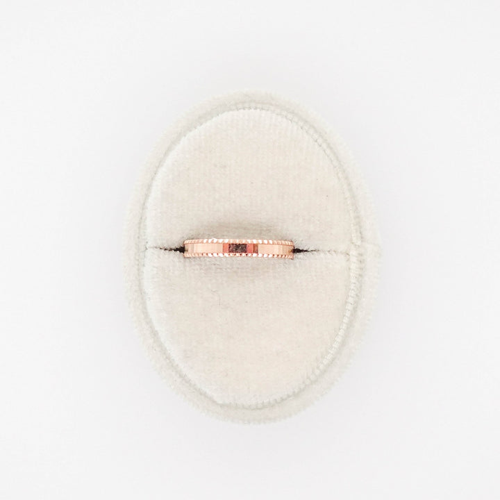 Rose Gold Flat Textured Band - Acadian Estates &amp; CustomRing