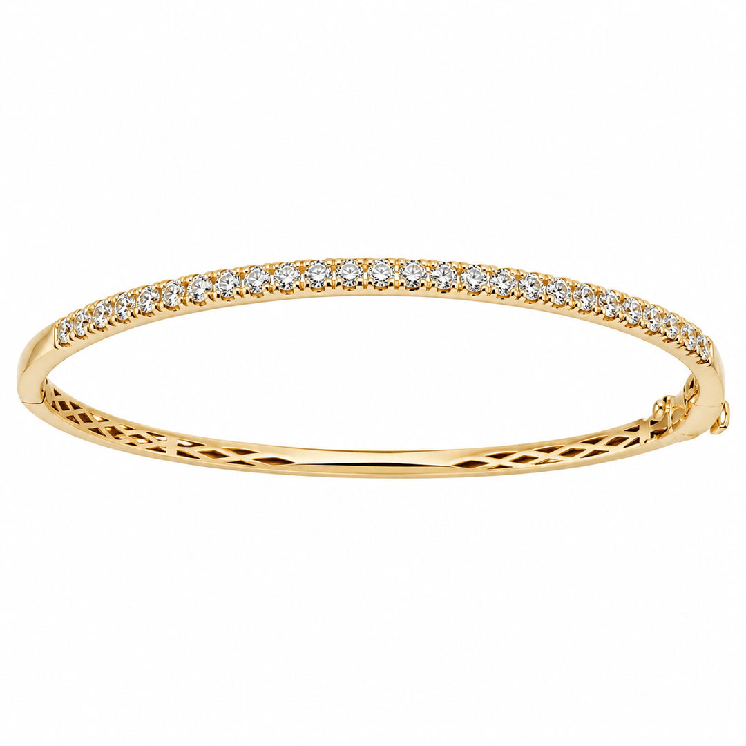 Round Diamond Bangle - Acadian Estates & CustomBracelet