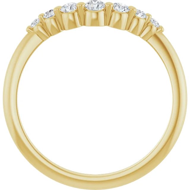 Round Diamond Contour Band - Acadian Estates & Custom