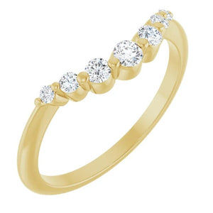 Round Diamond Contour Band - Acadian Estates & Custom