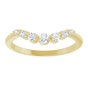 Round Diamond Contour Band - Acadian Estates & Custom