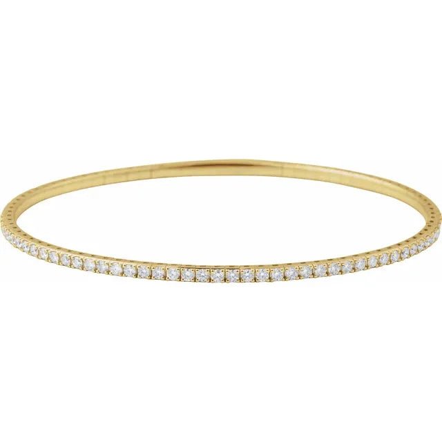 Round Diamond Flex Bangle - Acadian Estates & CustomBracelet