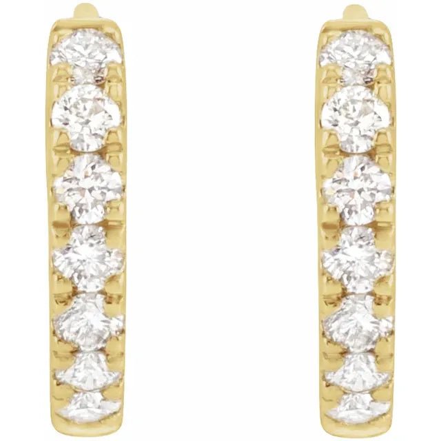 Round Diamond Huggies - Acadian Estates &amp; Custom