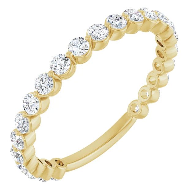 Round Diamond Shared-Prong Band - Acadian Estates &amp; Custom