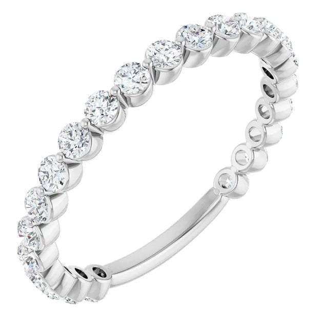 Round Diamond Shared-Prong Band - Acadian Estates &amp; Custom
