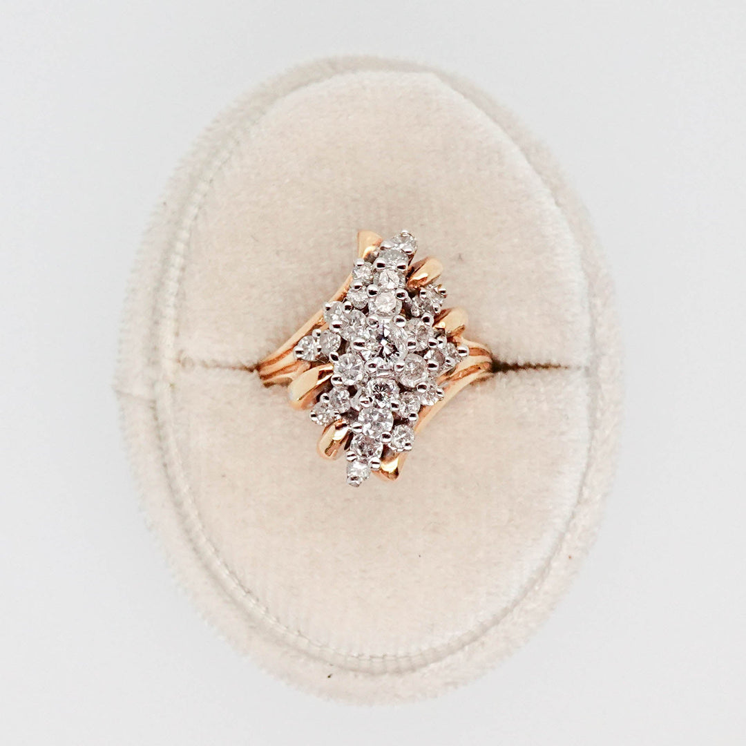 Round Diamond Twist Ring - Acadian Estates & CustomRing
