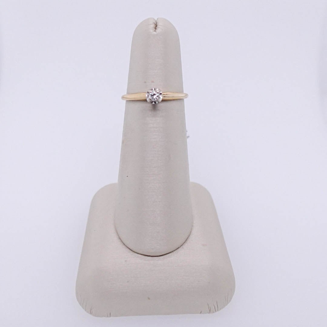 Round Solitaire Ring with White Head - Acadian Estates &amp; CustomRing