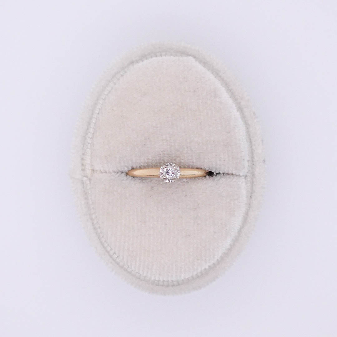 Round Solitaire Ring with White Head - Acadian Estates &amp; CustomRing