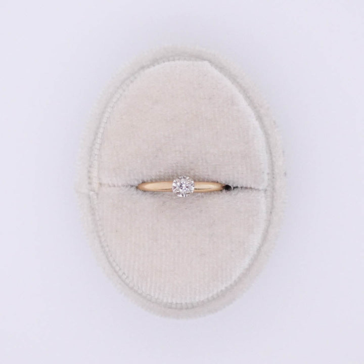 Round Solitaire Ring with White Head - Acadian Estates &amp; CustomRing