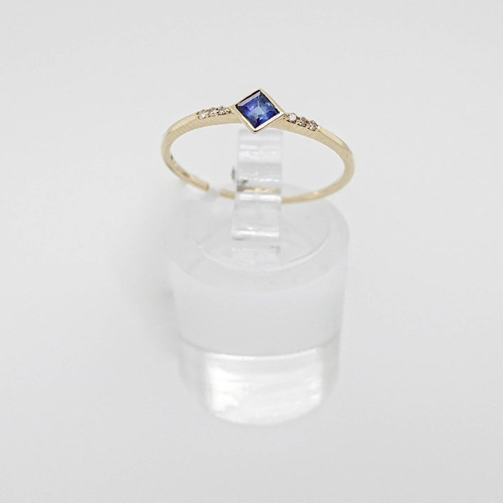 Sapphire Bezel and Diamond Ring - Acadian Estates &amp; CustomRing