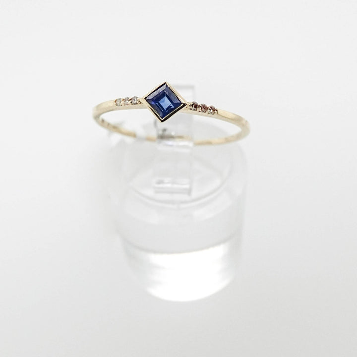 Sapphire Bezel and Diamond Ring - Acadian Estates &amp; CustomRing