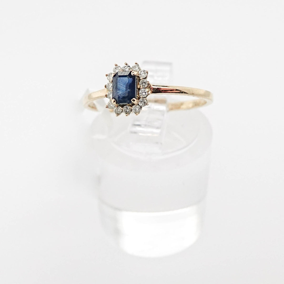 Sapphire Ring with Halo - Acadian Estates &amp; CustomRing