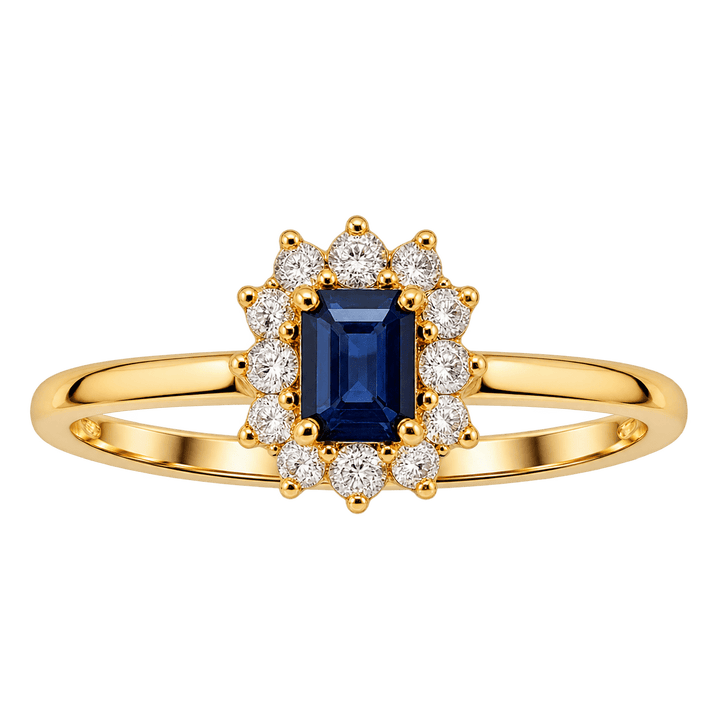 Sapphire Ring with Halo - Acadian Estates &amp; CustomRing
