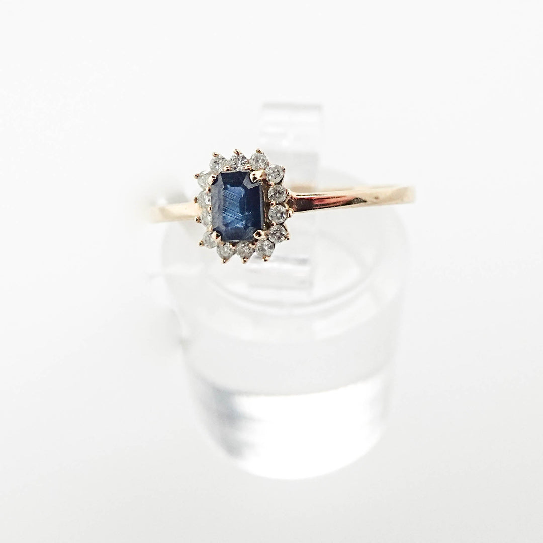 Sapphire Ring with Halo - Acadian Estates &amp; CustomRing