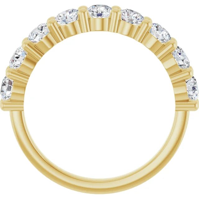 Shared-Prong Round Anniversary Band - Acadian Estates &amp; Custom