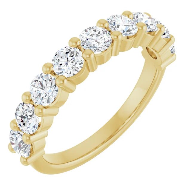 Shared-Prong Round Anniversary Band - Acadian Estates &amp; Custom