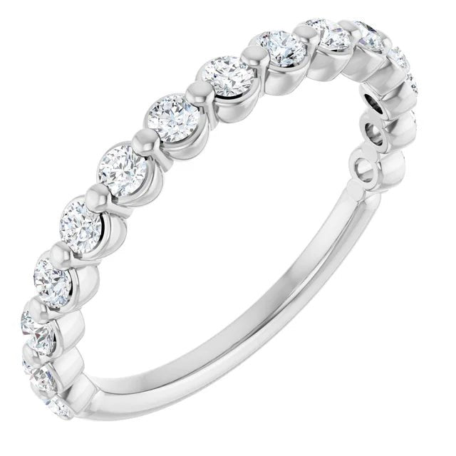 Shared-Prong Round Diamond Band - Acadian Estates &amp; Custom