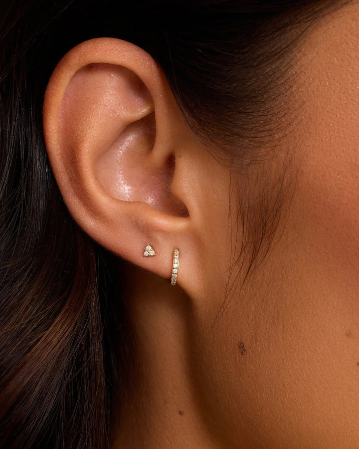 Simple Pave Huggies - Acadian Estates &amp; CustomEarrings