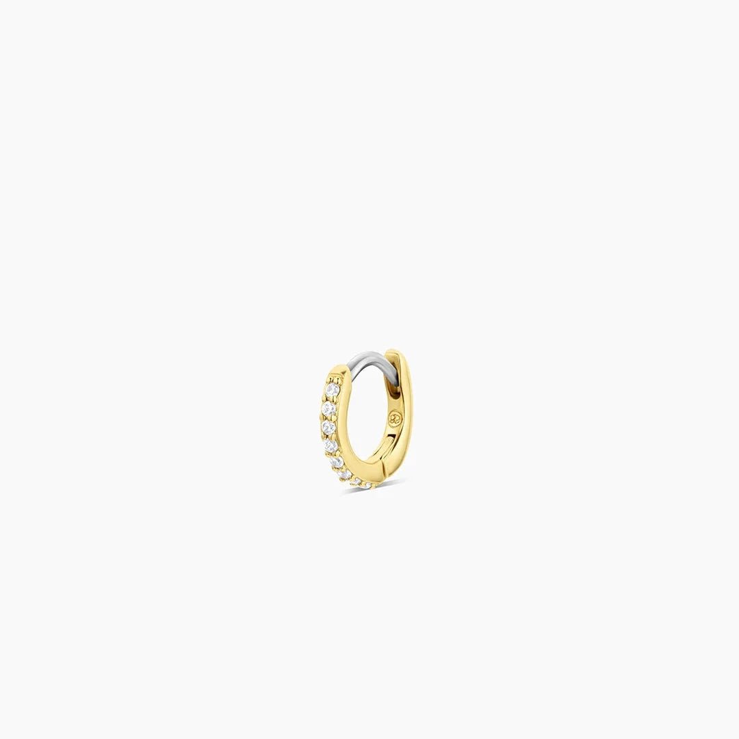 Simple Pave Huggies - Acadian Estates & CustomEarrings