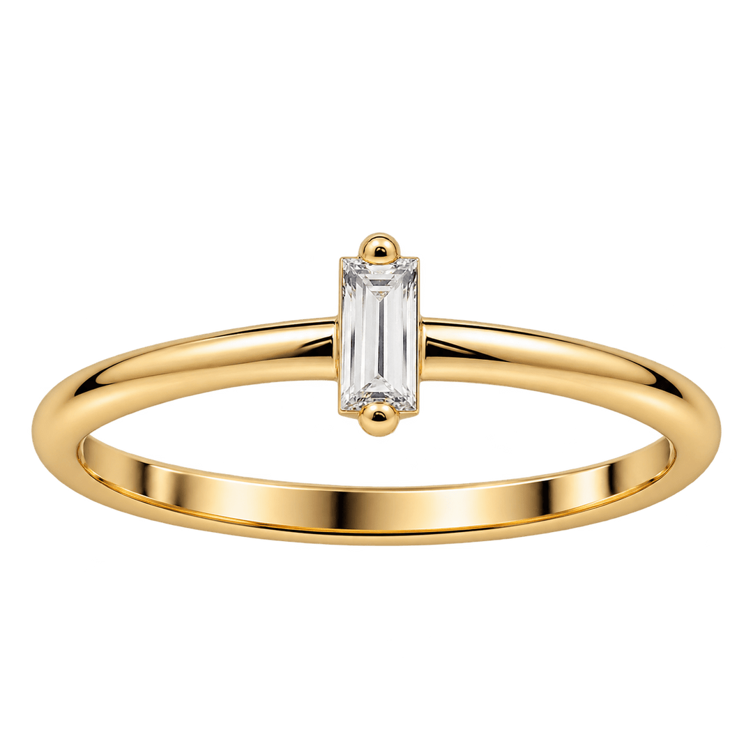 Single Baguette Diamond Ring - Acadian Estates & CustomRing