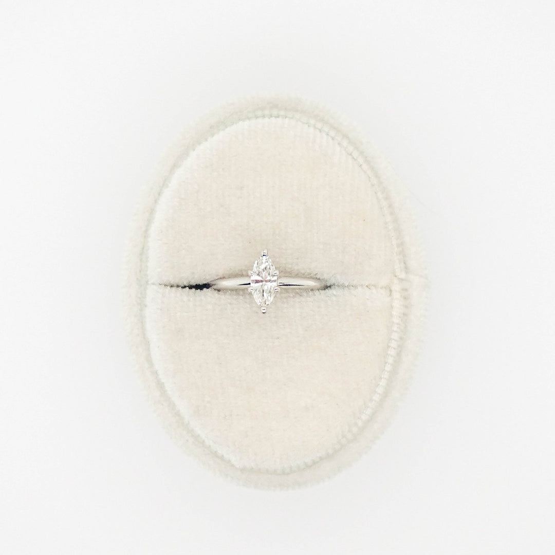 Solitaire Marquise Diamond Ring - Acadian Estates & CustomRing