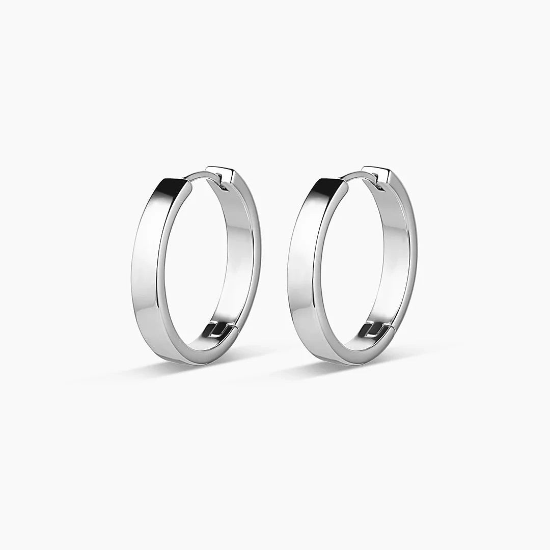 Square Edge Hoops - Acadian Estates & CustomEarrings