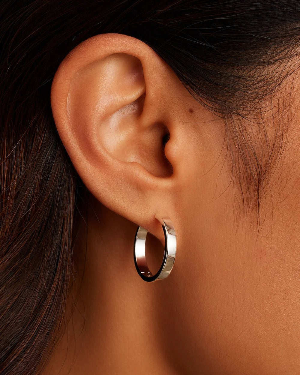 Square Edge Hoops - Acadian Estates & CustomEarrings