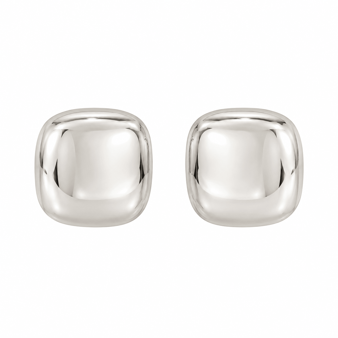 Sterling Silver Button Earrings - Acadian Estates &amp; CustomEarrings