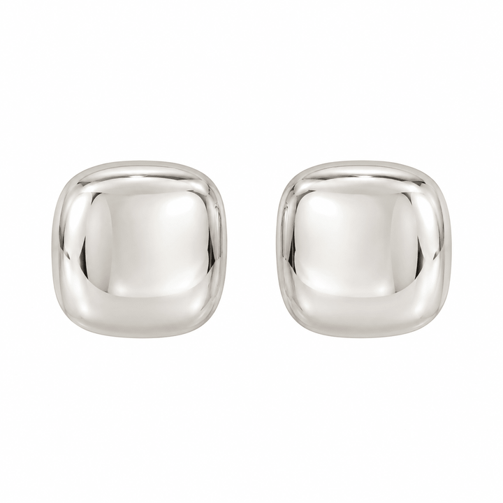 Sterling Silver Button Earrings - Acadian Estates &amp; CustomEarrings