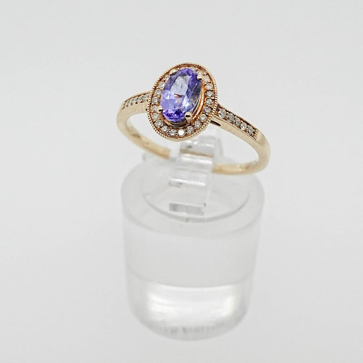 Tanzanite Ring with Diamond Halo - Acadian Estates &amp; CustomRing