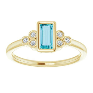 Topaz & Diamond Ring - Acadian Estates & Custom