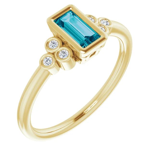 Topaz & Diamond Ring - Acadian Estates & Custom