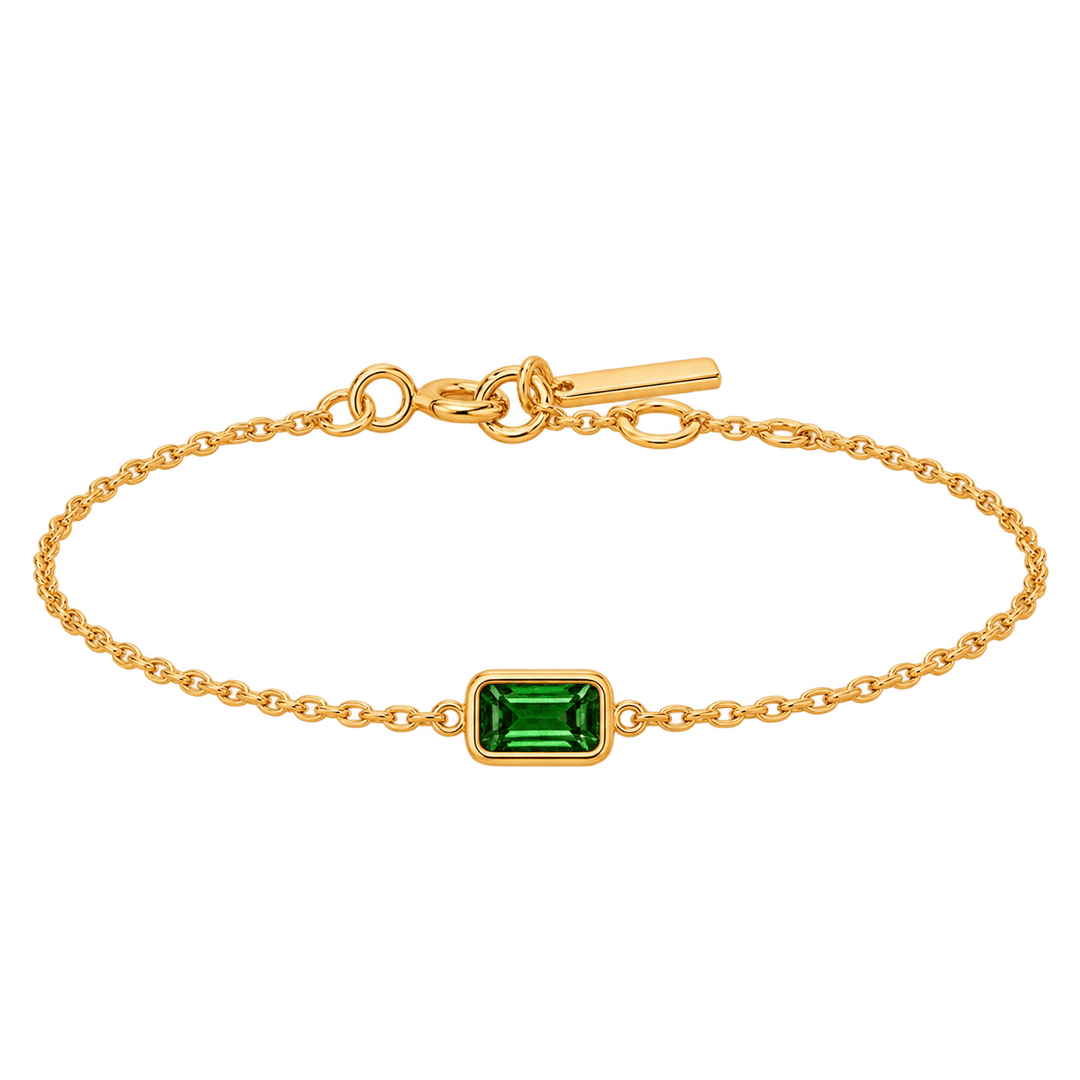 Tsavorite Bezel Bracelet - Acadian Estates &amp; CustomBracelet