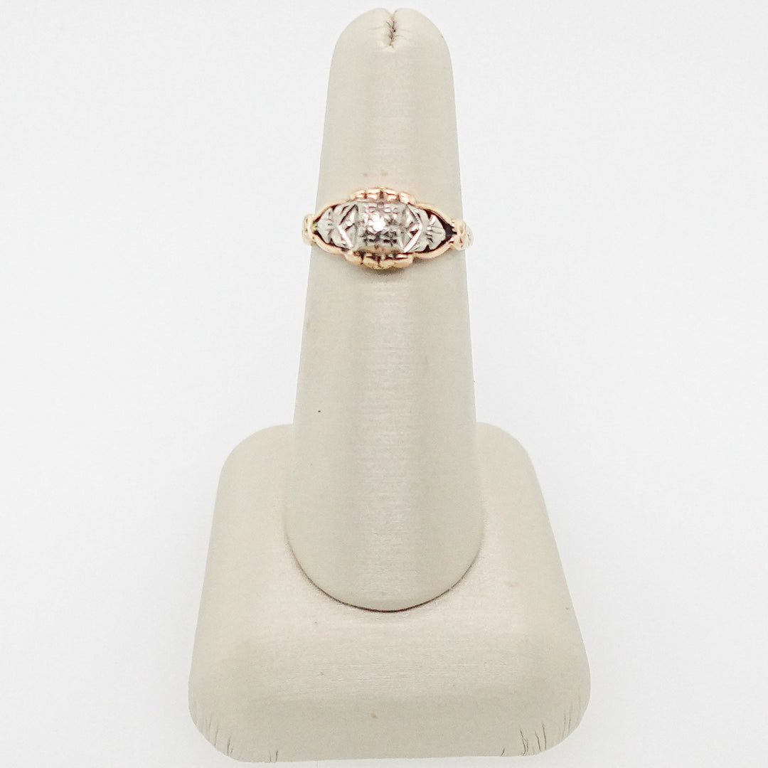 Two-Tone Art Deco Style Diamond Ring - Acadian Estates &amp; CustomRing