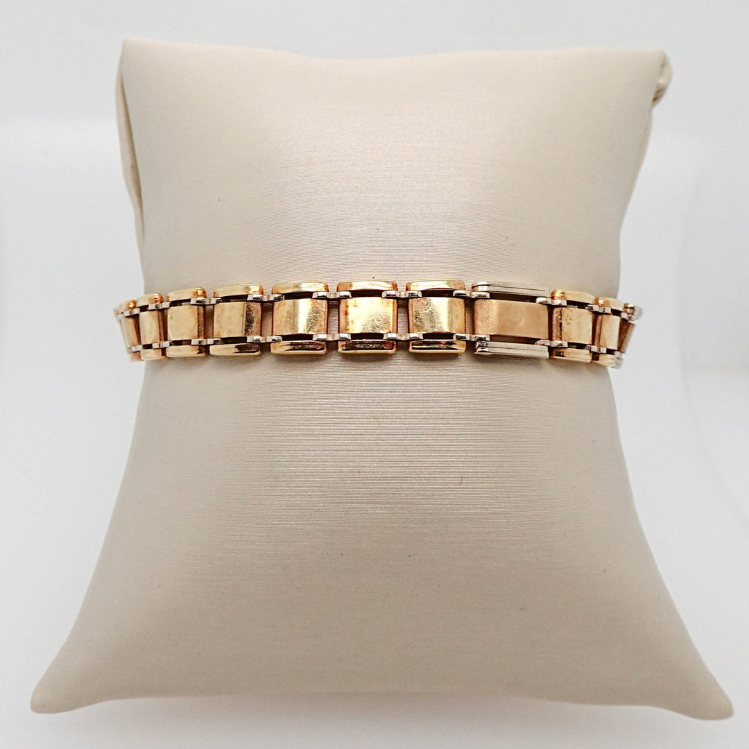 Two Tone Link Bracelet - Acadian Estates &amp; CustomBracelet