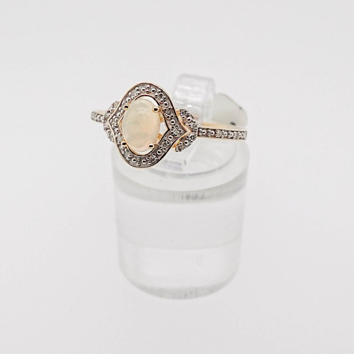 Vintage Inspired Opal and Diamond Ring - Acadian Estates &amp; CustomRing