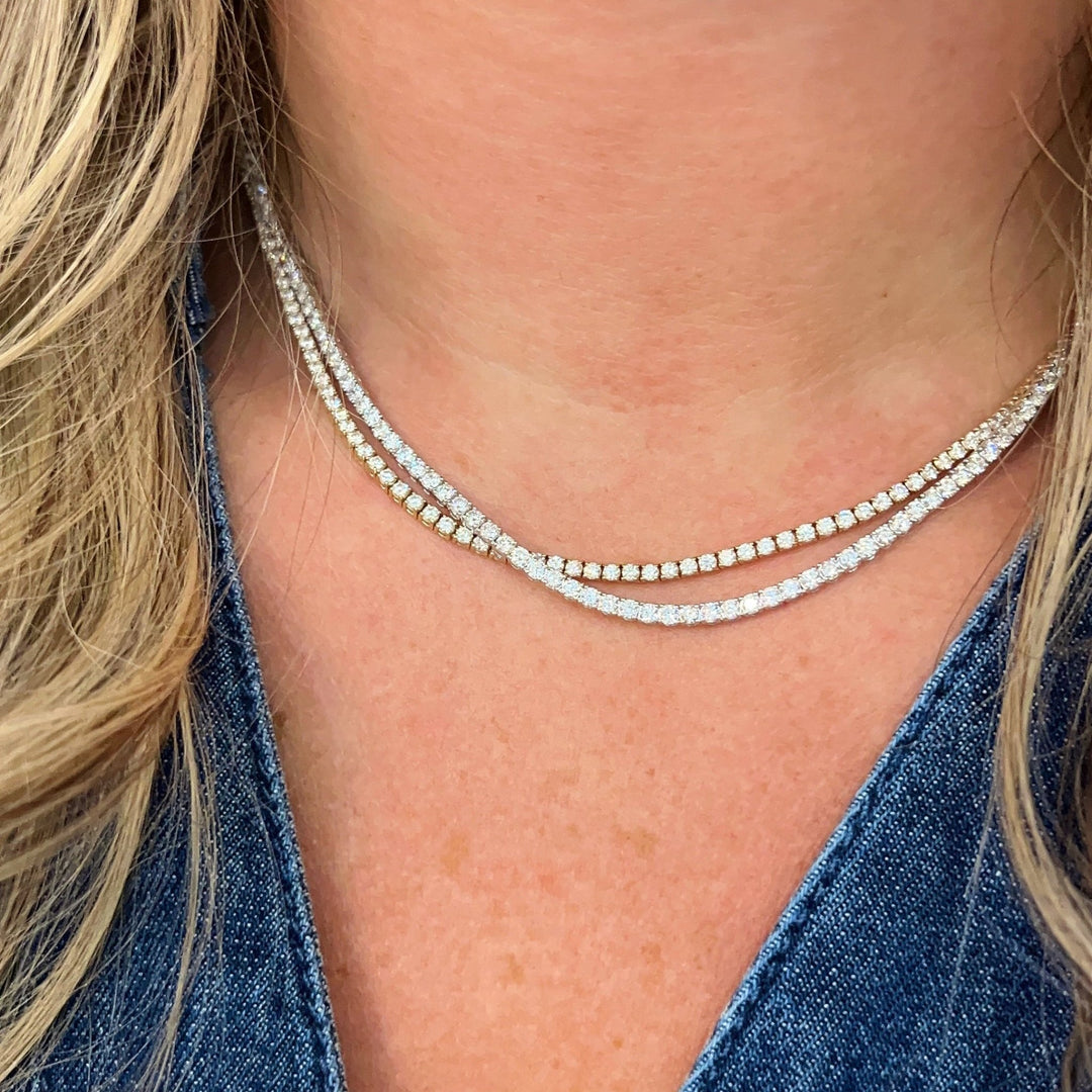 White Gold Diamond Tennis Necklace - Acadian Estates &amp; Customnecklace