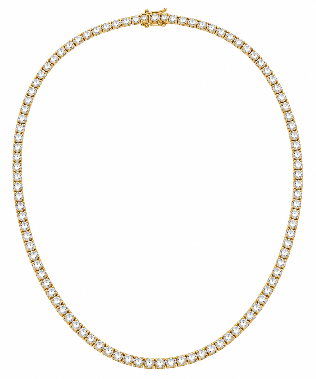 Yellow Gold Diamond Tennis Necklace - Acadian Estates & Customnecklace