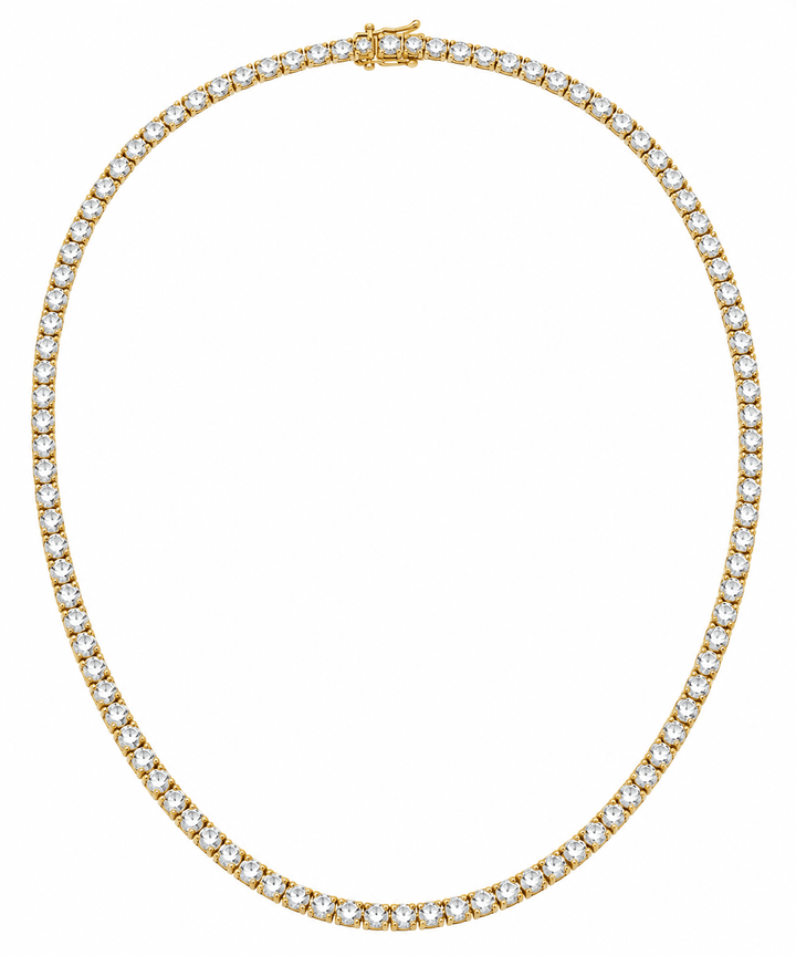 Yellow Gold Diamond Tennis Necklace - Acadian Estates &amp; Customnecklace