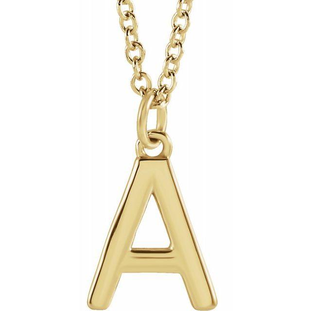 14K Gold Initial Necklace
