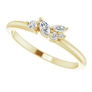 Asymmetrical Diamond Ring - Acadian Estates & Custom