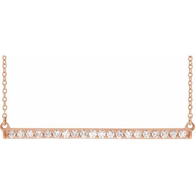 Diamond Bar Necklace - Acadian Estates & CustomPendant and Chain