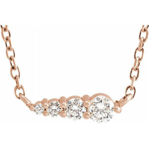 Diamond Graduated Necklace - Acadian Estates & CustomPendant and Chain