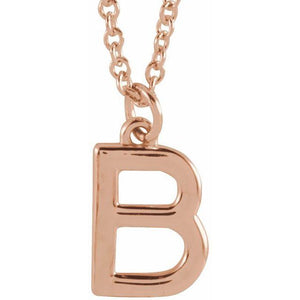 Gold-Plated Initial Necklace - Acadian Estates & CustomPendant and Chain