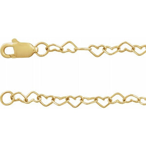 Heart Chain Bracelet - Acadian Estates & CustomBracelet