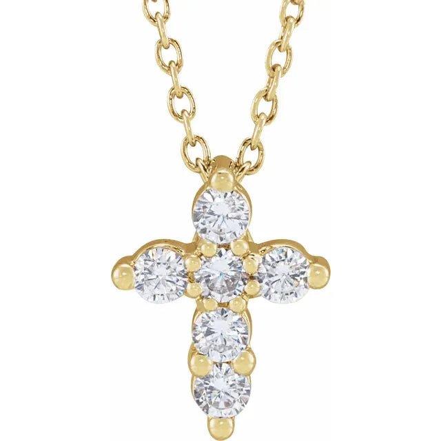 Lab Grown Diamond Cross Necklace - Acadian Estates & Custom